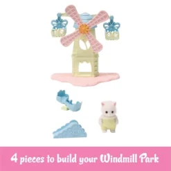 Calico Critters Baby Windmill Park, Dollhouse Playset With Figure