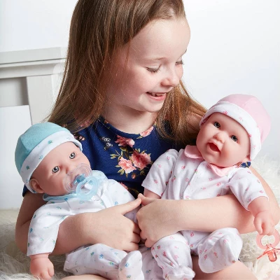 JC Toys La Baby 16" Doll - Pink Flower Outfit - Image 4