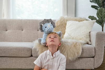 Bearington Collection Tracer Plush Triceratops Dinosaur Stuffed Animal, 11.5" - Image 2