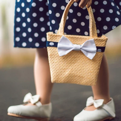 The Queen's Treasures 18 Inch Doll Blue Polka Dot Dress With White Bow Shoes - Image 7