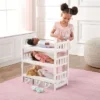 Badger Basket 1-2-3 Convertible Doll Bunk Bed With Bedding And Baskets - White Rose