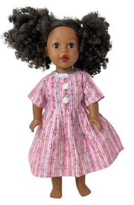 Doll Clothes Superstore Size 5 Matching Pink And Silver Dresses For Child And Doll - Image 2