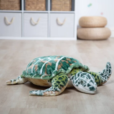 Melissa & Doug Giant Sea Turtle - Lifelike Stuffed Animal (nearly 3 Feet Long) - Image 8