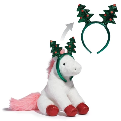 FAO Schwarz Pony With Tree Headband 12" Stuffed Animal - Image 9