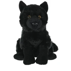 Wild Republic Cuddlekins Black Wolf Stuffed Animal, 12 Inches