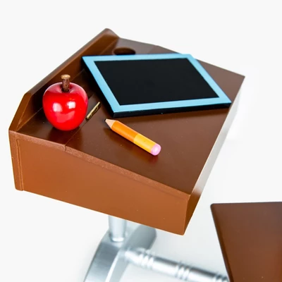 The Queen's Treasures 18 Inch Doll 1940’s Wood School Desk. And Accessories - Image 3