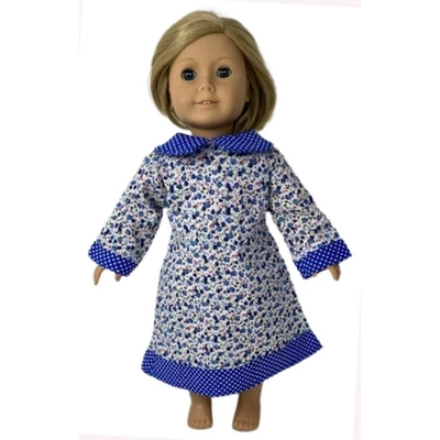 Doll Clothes Superstore Size 5 Matching Girl And Doll Blue Flower Dresses - Image 2