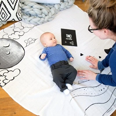 JumpOff Jo - 3-Piece Set, Swaddle Blanket, Security Bear, Monthly Photo Cards - Image 5