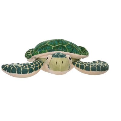 Wild Republic Cuddlekins Mini Green Sea Turtle Stuffed Animal, 8 Inches