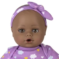Adora Playtime Black Baby Doll Purple Dreams, 13 Inch Dark Skintone, Open/Close Eyes, Baby Toy Gift For Age 1+