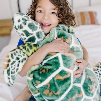 Melissa & Doug Giant Sea Turtle - Lifelike Stuffed Animal (nearly 3 Feet Long)